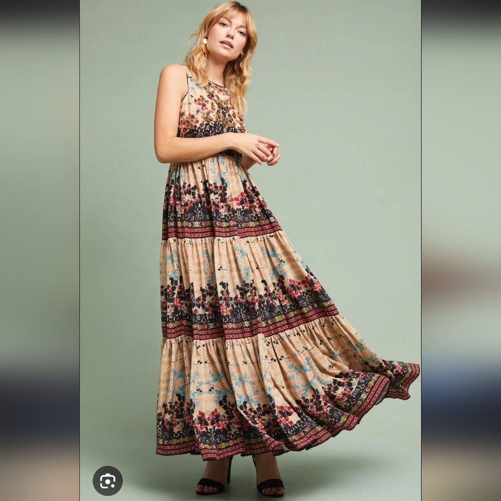 Bhanuni By Jyoti Maxi dress From Anthropologie Size 6 Great Condition